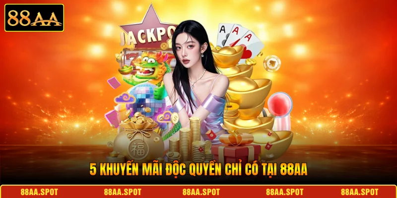 5 khuyến mãi độc quyền chỉ có tại 88AA
